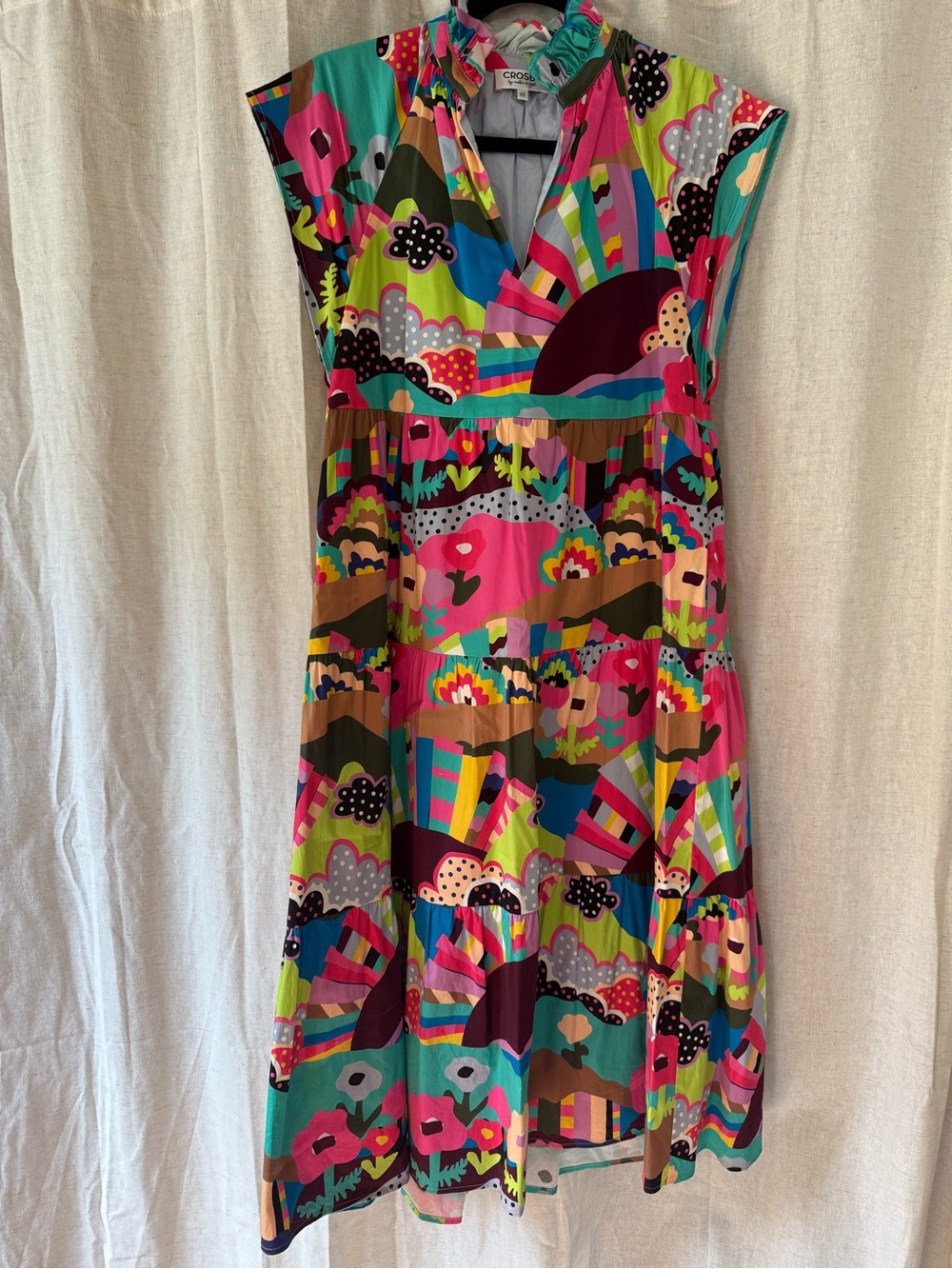CROSBY by Mollie Burch Multicolor Floral & Geometric Tiered Dress
